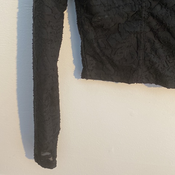 VERO MODA Women’s Lace Sweetheart Neckline Long Sleeve Crop Top Size XS - Picture 4 of 7